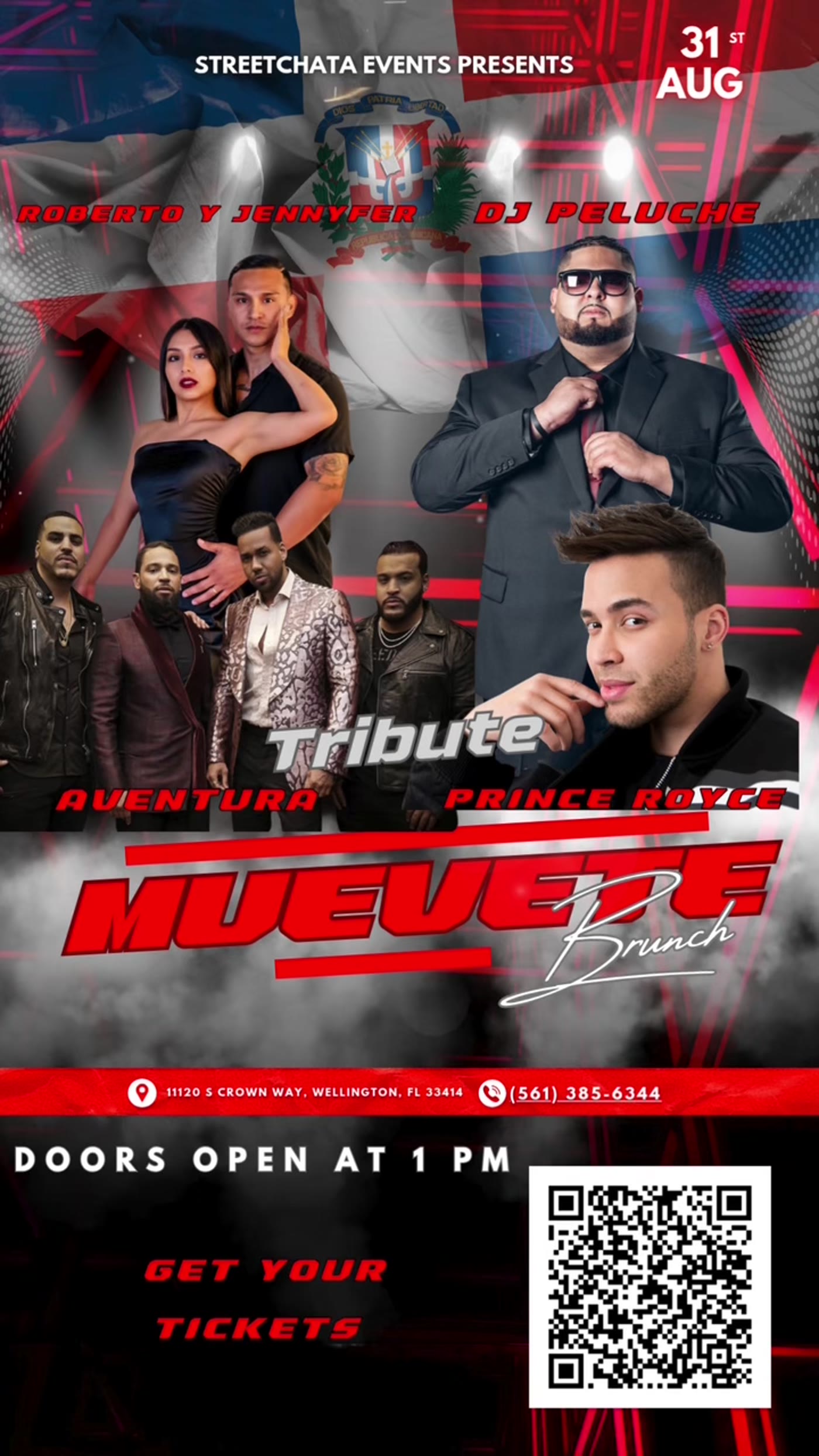 Energy on the dance floor at Muévete Brunch — Latin dance event in Palm Beach County