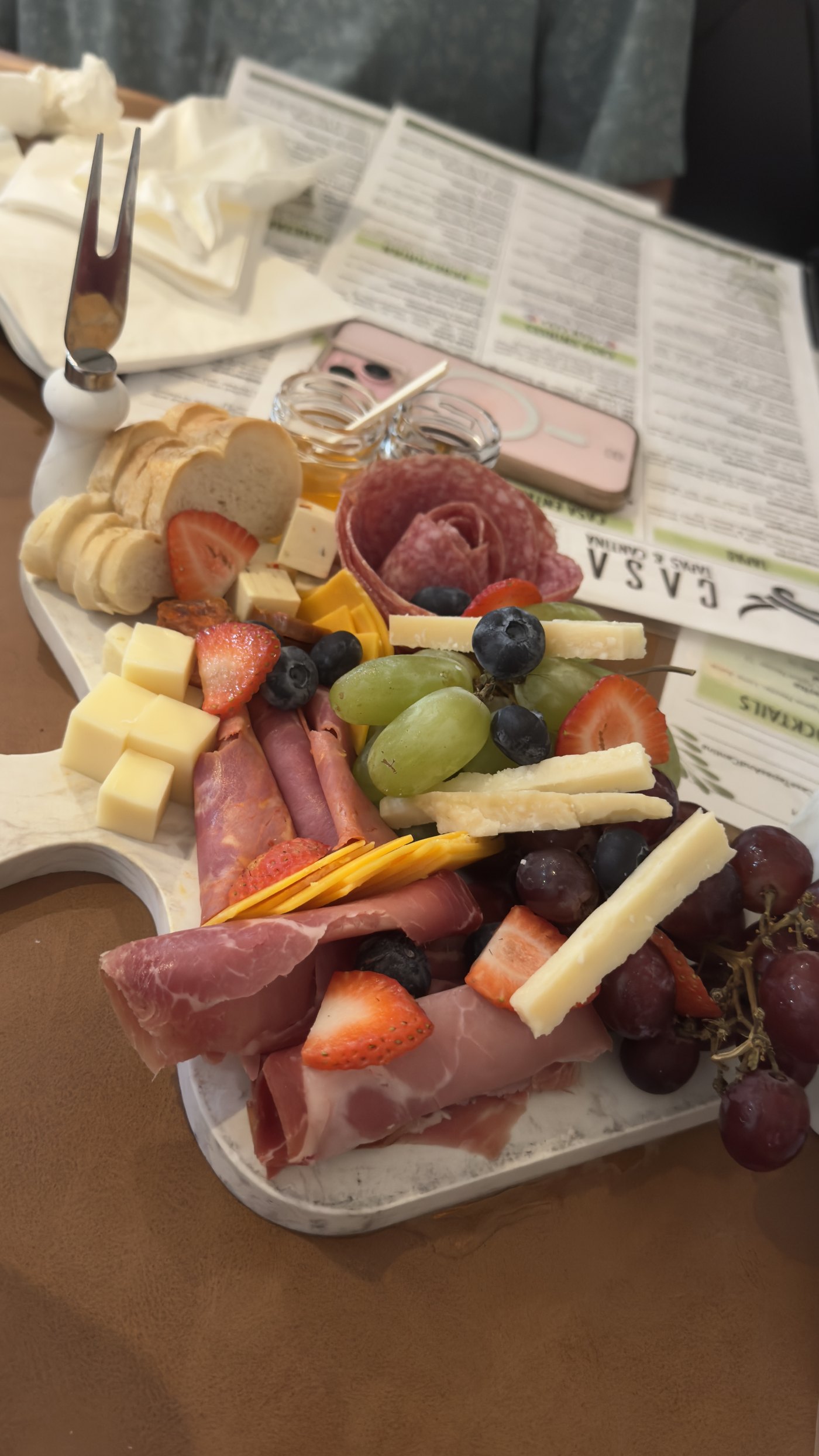 Food spread at the Muévete brunch